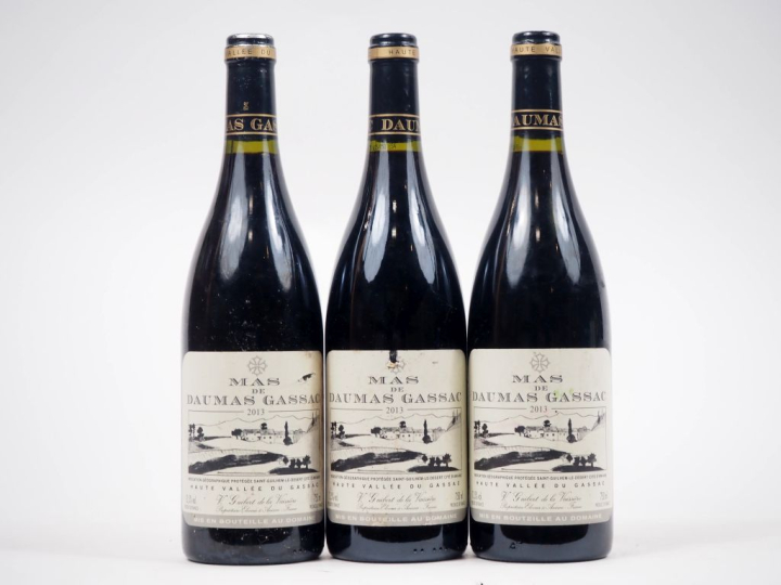 3 BOUTEILLES MAS DE DAUMAS GASSAC ROUGE - 2013 - ELA 