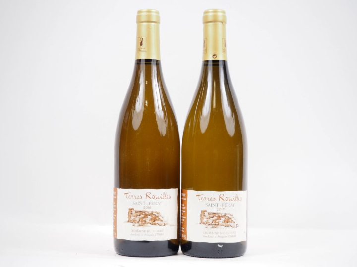 2 BOUTEILLES SAINT PÉRAY BLANC "TERRES ROUILLES" DOMAINE DU BIGUET - 2