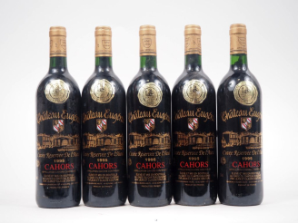 Vente aux enchères 5 BOUTEILLES CHÂTEAU EUGÉNIE "CUVÉE RÉSERVÉE DE L'AIEUL" CAHORS - 1995