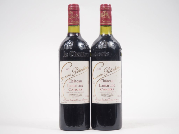 2 BOUTEILLES CHÂTEAU LAMARTINE "CUVÉE PARTICULIÈRE" CAHORS - 1996