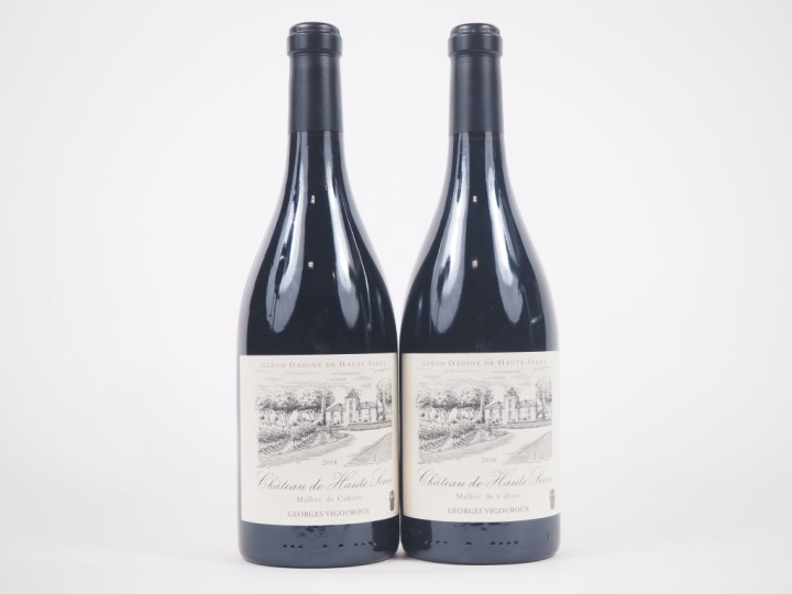 2 BOUTEILLES CHÂTEAU DE HAUTE SERRE GEORGES VIGOUROUX CAHORS - 2018
