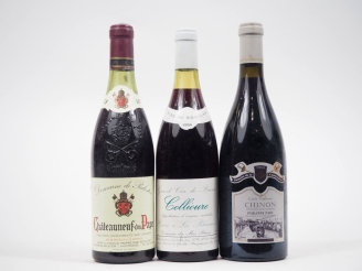 Vente aux enchères 3 BOUTEILLES : 1 CHÂTEAUNEUF DU PAPE DOMAINE DE PALESTOR - 1978 / 1 CO