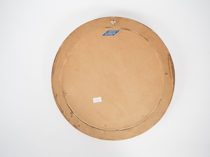 Chine, XVIIIe siècle Peinture en médaillon circulaire, encre et couleu