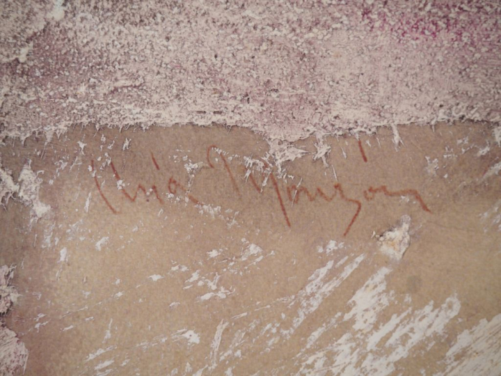 Antonio URIA MONZON. "Scène de corrida". Technique mixte sur panneau s