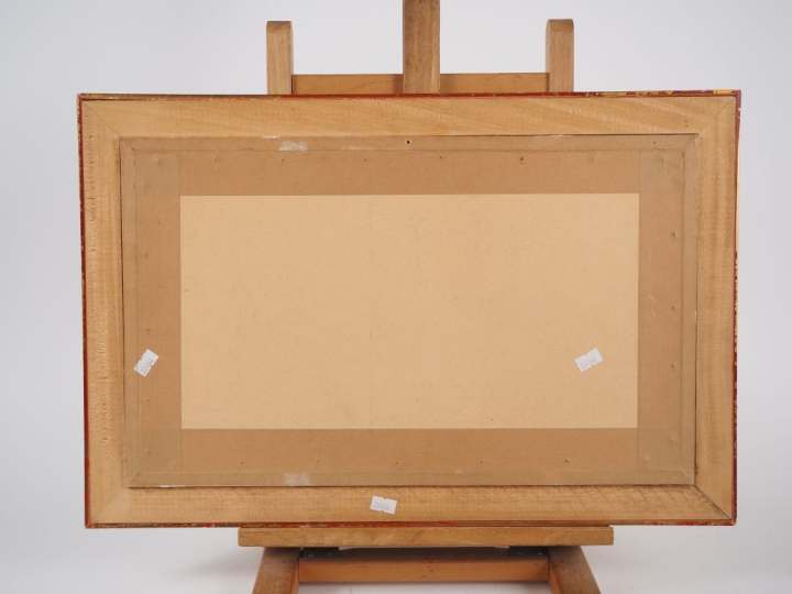 A. PEDOUSSAUT "La muleta" aquarelle signée en bas à gauche et datée 19