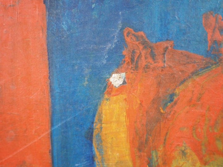 Claude ALIOTTI.  "Nature morte" Huile sur toile, signée en bas à droit