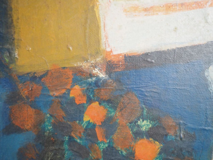 Claude ALIOTTI.  "Nature morte" Huile sur toile, signée en bas à droit