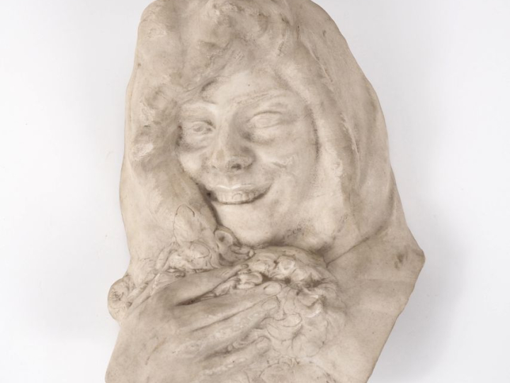 Émile Antoine BOURDELLE (1861-1929). "Violettes et Roses, jeune fille 