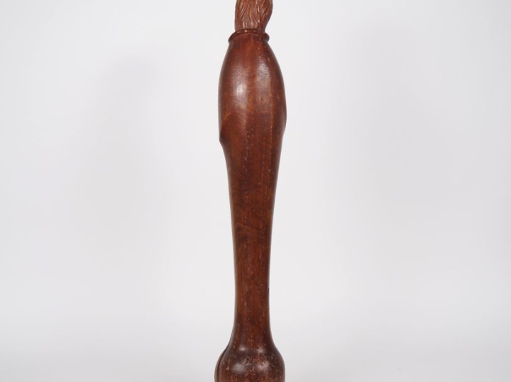 F. BRASSAC.  "Saint Joseph et l'enfant Jésus" Bois sculpté  Signé H. 7