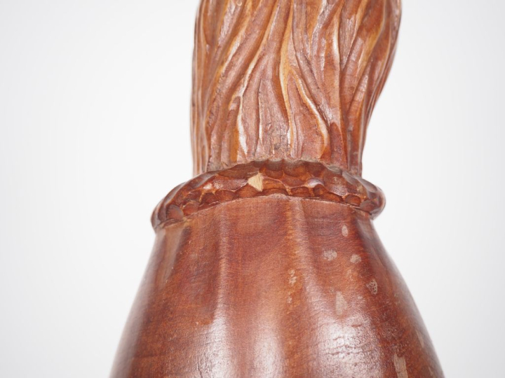 F. BRASSAC.  "Saint Joseph et l'enfant Jésus" Bois sculpté  Signé H. 7