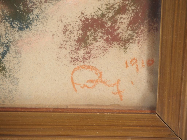 Mariano FORTUNY.  "danseuse étoile" Pastel, signé en bas à droite et d