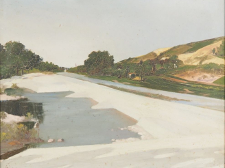 Vente aux enchères LUPIAC.  "paysage d'été" Huile sur toile, signée en bas à gauche  Dim.