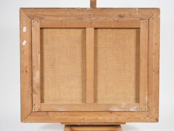 LUPIAC. "Bord de rivière" Huile sur toile, signée en bas à gauche  Dim