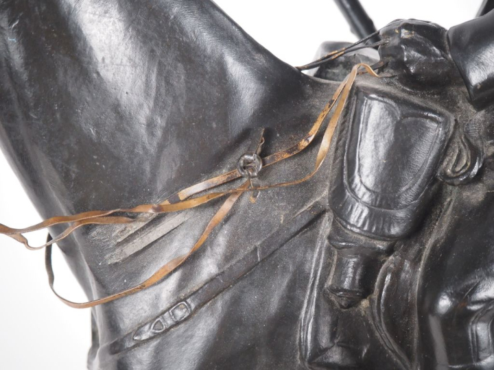 Georges MALISSARD.  "Le Maréchal Foch à cheval" Sculpture en bronze à 