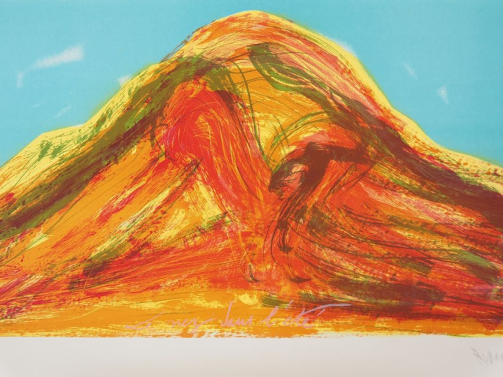 Jean MESSAGIER.  "Le nez dans l'été" Lithographie en couleurs, signée 