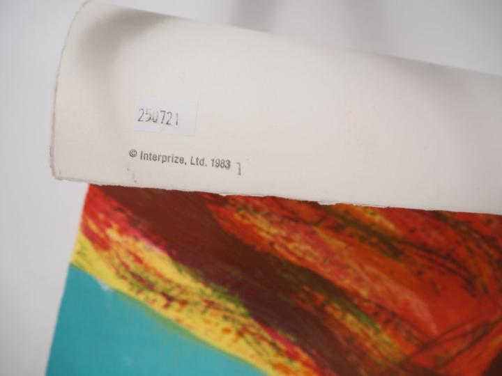 Jean MESSAGIER.  "Le nez dans l'été" Lithographie en couleurs, signée 