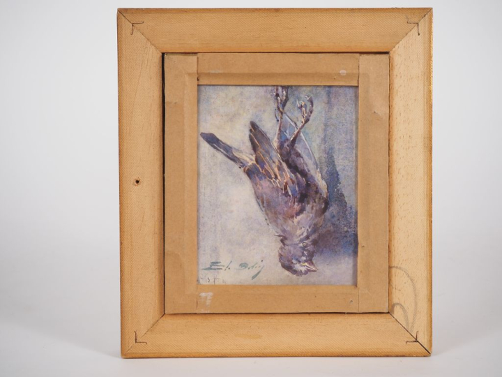 Blanche ODIN.  "portrait de la vache capitana" et "trophée d'oiseau" A