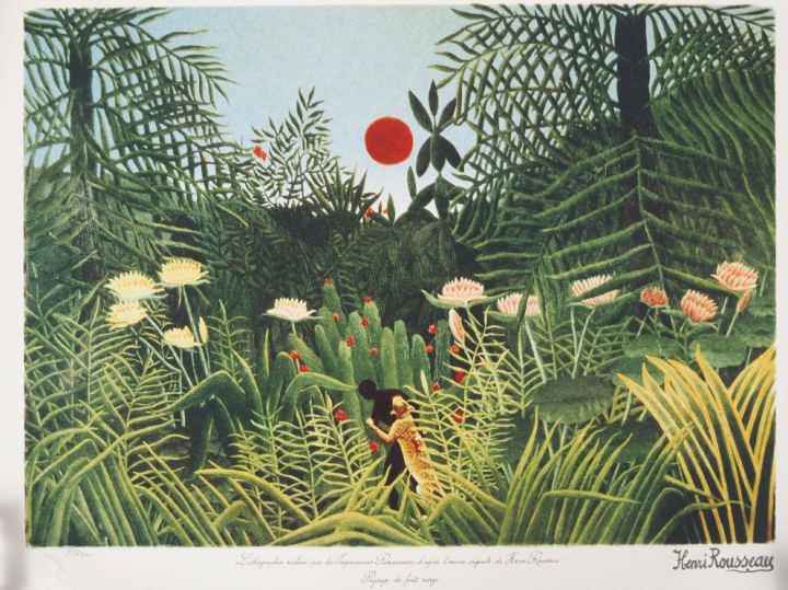 Henri ROUSSEAU (d'après). 4 lithographies modernes, signées et numérot