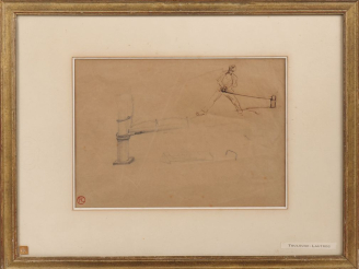 Vente aux enchères Henri DE TOULOUSE-LAUTREC (1864-1901). "Marin en action" (étude de nat