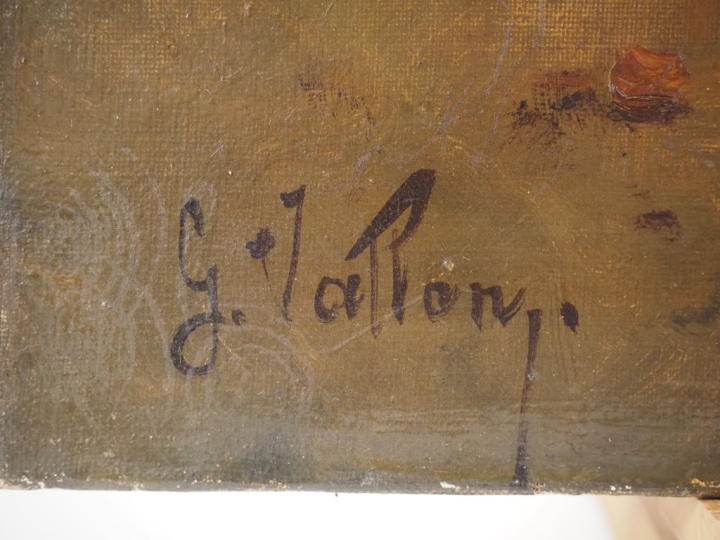 G. VALLON. "natures mortes" Paire d'huiles sur toiles, signées en bas 
