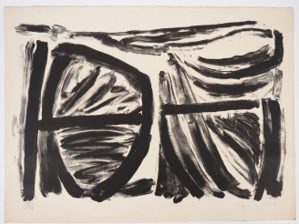 Vente aux enchères Bram VAN VELDE. "Composition" Lithographie signée en bas à droite et n