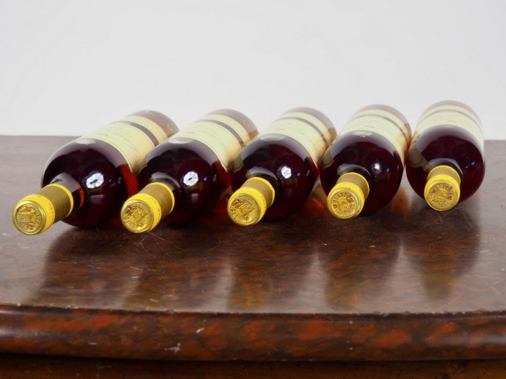 5 BOUTEILLES CHÂTEAU D'YQUEM 1er CCS SAUTERNES - 1983 - CBO x 12 - #1 