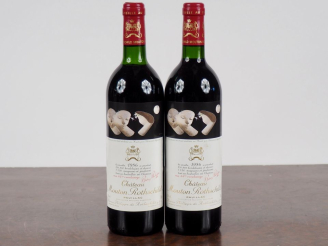 Vente aux enchères 2 BOUTEILLES CHÂTEAU MOUTON ROTHSCHILD 1er GCC PAUILLAC - 1986 - #1 - 