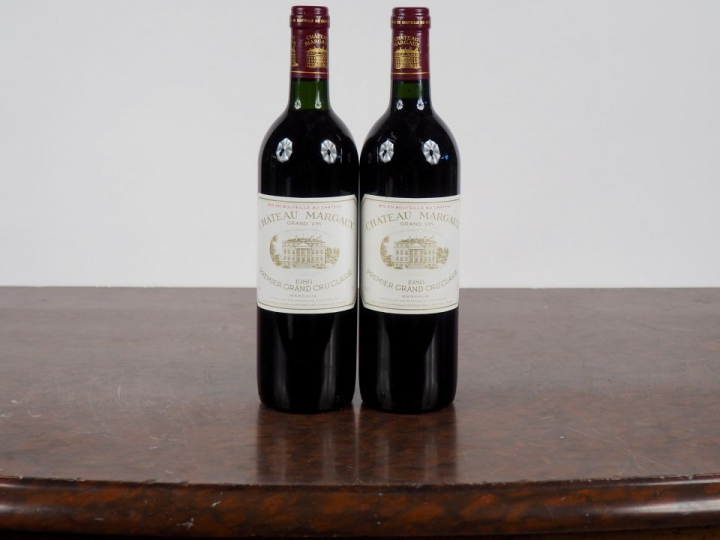 2 BOUTEILLES CHÂTEAU MARGAUX 1er GCC MARGAUX - 1986 - #1 - 1 BG-LB