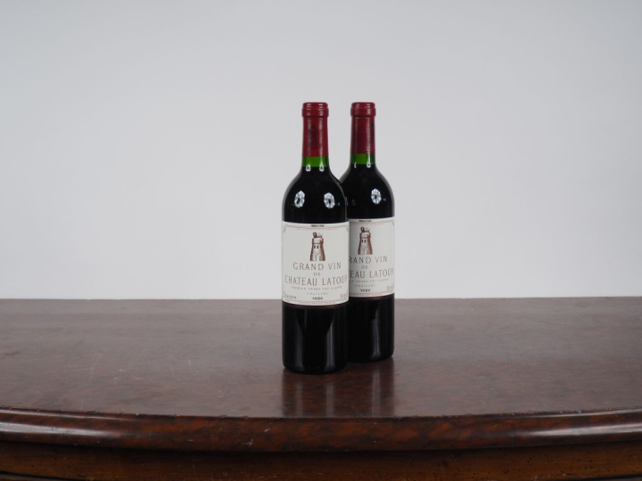 2 BOUTEILLES CHÂTEAU LATOUR 1er GCC PAUILLAC - 1986 - #1 - PAPIERS DE 