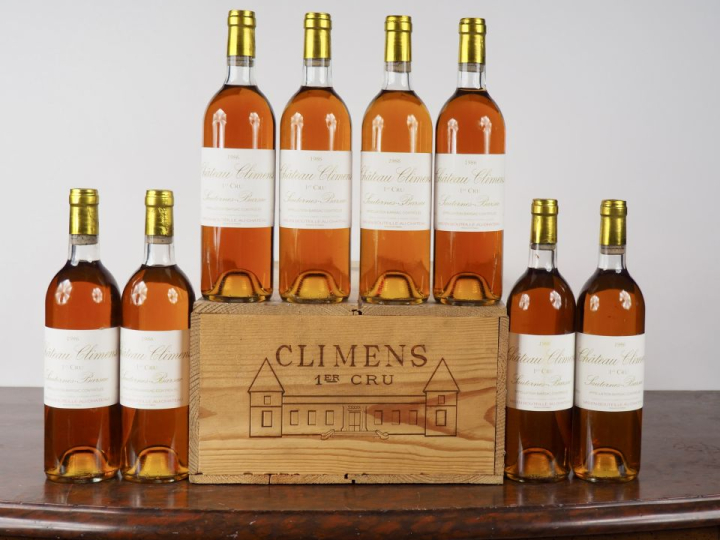 8 BOUTEILLES CHÂTEAU CLIMENS 1er CC SAUTERNES - 1986 - CBO - #1 - BG/2