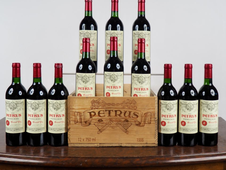 12 BOUTEILLES PETRUS POMEROL - 1986 - CBO - #1 - 5 BG