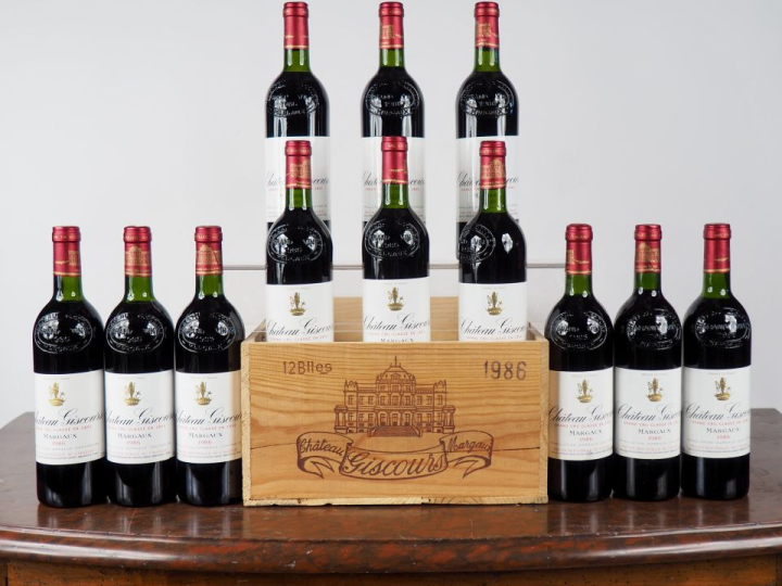 12 BOUTEILLES CHÂTEAU GISCOURS GCC MARGAUX - 1986 - CBO - #1 - 5 BG/6 