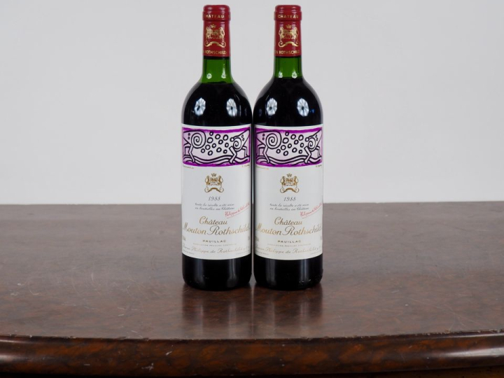 2 BOUTEILLES CHÂTEAU MOUTON ROTHSCHILD 1er GCC PAUILLAC - 1988 - #1 - 