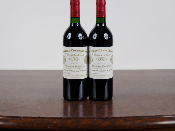 2 BOUTEILLES CHÂTEAU CHEVAL BLANC 1er GCC SAINT ÉMILION - 1988 - #1 - 