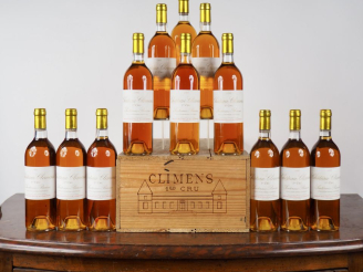 Vente aux enchères 12 BOUTEILLES CHÂTEAU CLIMENS 1er CC SAUTERNES - 1988 - CBO - #1 - 5 B