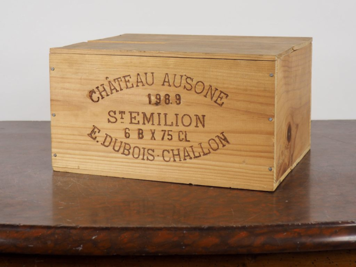 6 BOUTEILLES CHÂTEAU AUSONE 1er GCC SAINT ÉMILION - 1989 - CBO - #1 - 