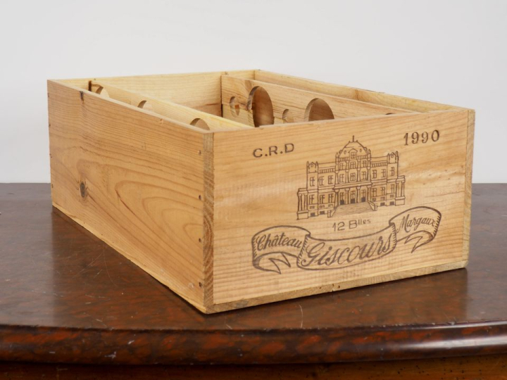 6 BOUTEILLES CHÂTEAU GISCOURS GCC MARGAUX - 1990 - CBO x 12