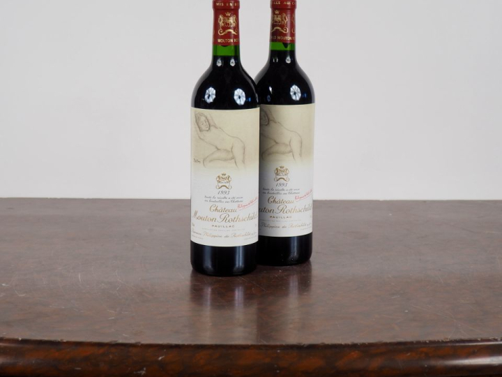 2 BOUTEILLES CHÂTEAU MOUTON ROTHSCHILD 1er GCC PAUILLAC - 1993 - #1 - 