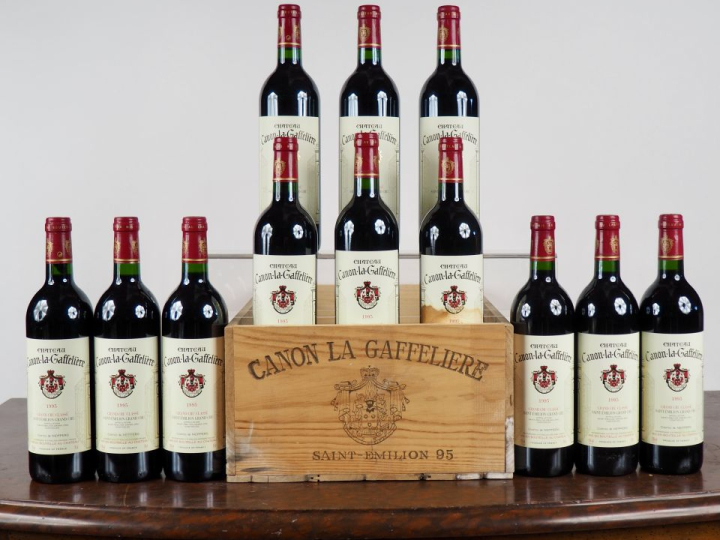 12 BOUTEILLES CHÂTEAU CANON LA GAFFELIÈRE GCC SAINT ÉMILION - 1995 - C