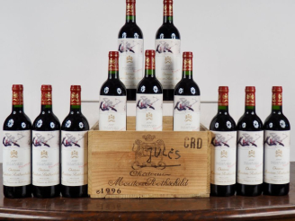Vente aux enchères 11 BOUTEILLES CHÂTEAU MOUTON ROTHSCHILD 1er GCC PAUILLAC - 1996 - CBO 