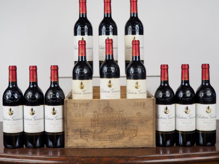 12 BOUTEILLES CHÂTEAU GISCOURS GCC MARGAUX - 2000 - CBO - #5 - 2 ÉTIQU