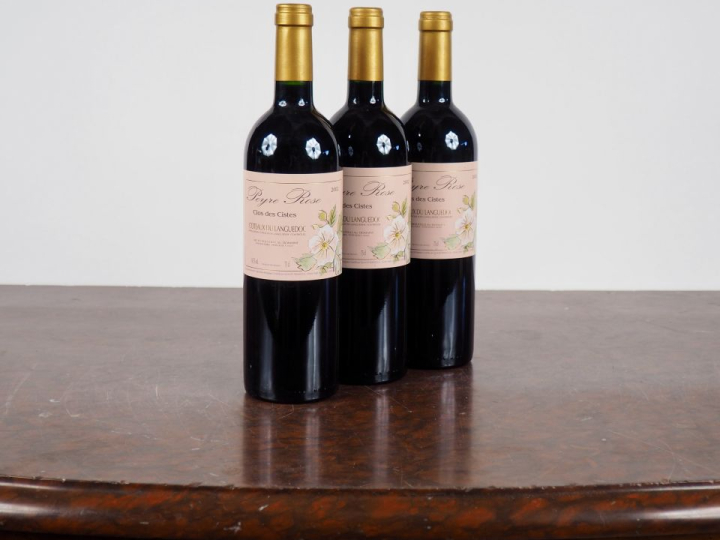 3 BOUTEILLES PEYRE ROSE "CLOS DES CISTES" COTEAUX DU LANGUEDOC - 2002 