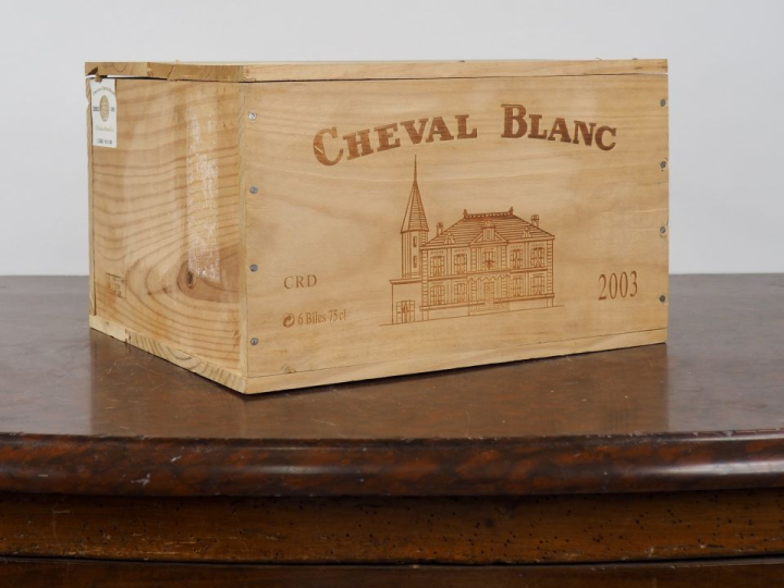 6 BOUTEILLES CHÂTEAU CHEVAL BLANC 1er GCC SAINT ÉMILION - 2003 - CBO -