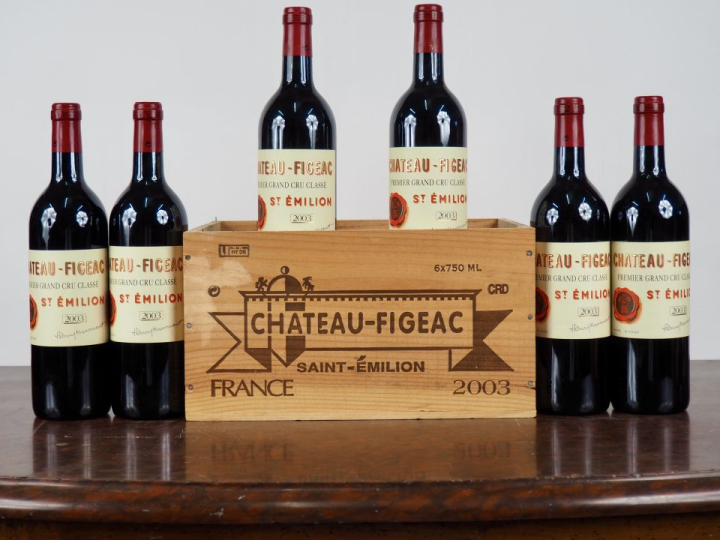 6 BOUTEILLES CHÂTEAU FIGEAC 1er GCC SAINT ÉMILION - 2003 - CBO - #4