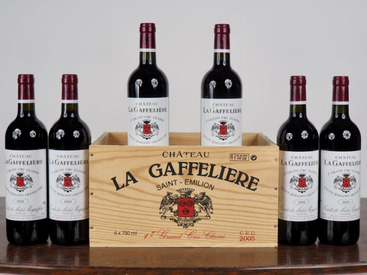 6 BOUTEILLES CHÂTEAU LA GAFFELIÈRE 1er GCC SAINT ÉMILION - 2005 - CBO 