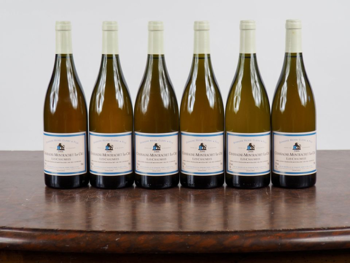 6 BOUTEILLES CHASSAGNE MONTRACHET 1er CRU "LES CHAUMÉES" DOMAINE HENRI