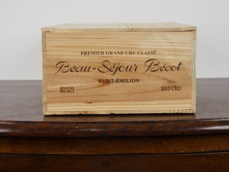 Vente aux enchères 12 BOUTEILLES CHÂTEAU BEAU-SÉJOUR BÉCOT 1er GCC SAINT ÉMILION - 2015 -