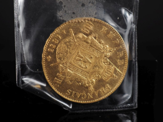 Vente aux enchères Pièce de 100 Francs or, Napoléon III Empereur, 1855-A.  FRAIS ACHETEUR