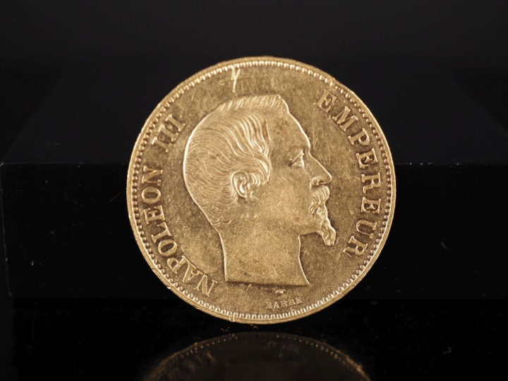 Pièce de 100 Francs or, Napoléon III Empereur, 1857-A.  FRAIS ACHETEUR