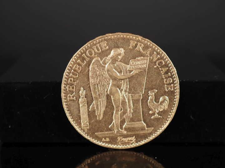 Pièce de 100 Francs or, République Française, 1879-A.  FRAIS ACHETEURS